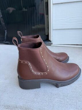 Coach Lory Bootie Brown Ankle Boots